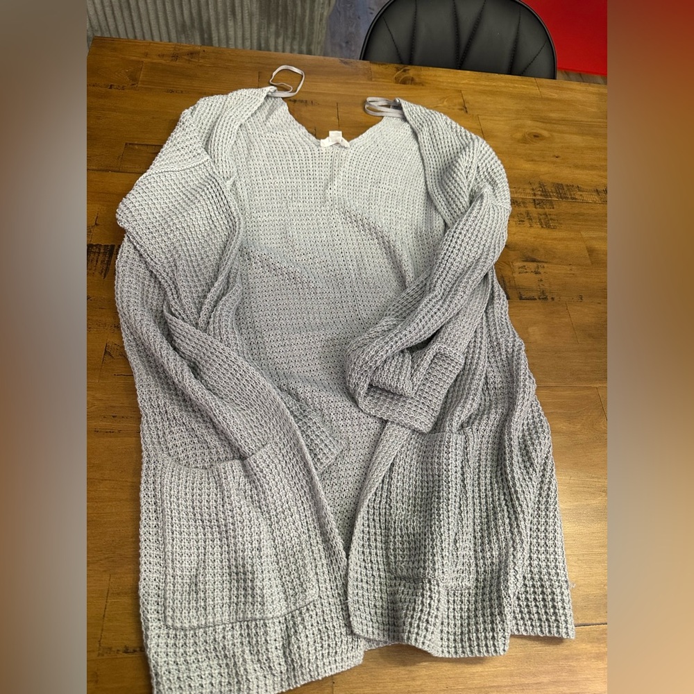 Garage Light Gray Knit Cardigan